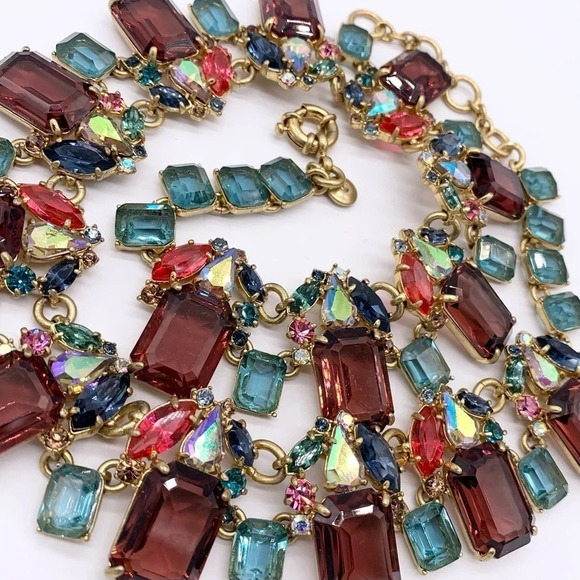 J. Crew Jewel-Tone Multi-Color Collar Necklace - Picture 3 of 5